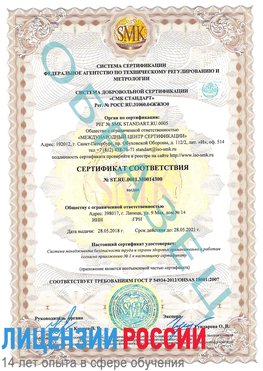 Образец сертификата соответствия Багаевский Сертификат OHSAS 18001